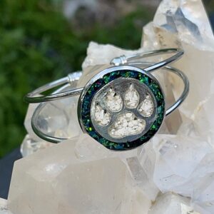 Cremation Bracelet with Paw